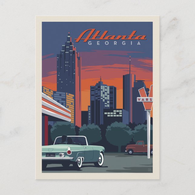 Postal Atlanta, Georgia | Variedad (Anverso)