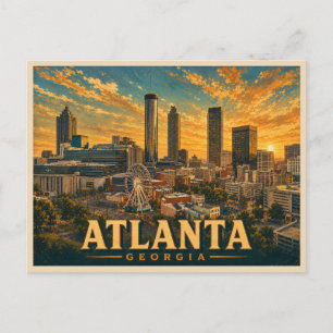 Postal Atlanta Georgia Viajes Antiguos