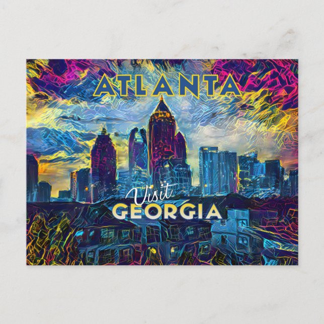 Postal Atlanta, Visita Georgia. (Anverso)