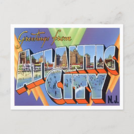 Postal Atlantic City, New Jersey Vintage Big Letters