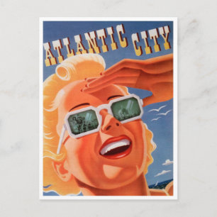 Postal Atlantic City, Pennsylvania Viajes Antiguos