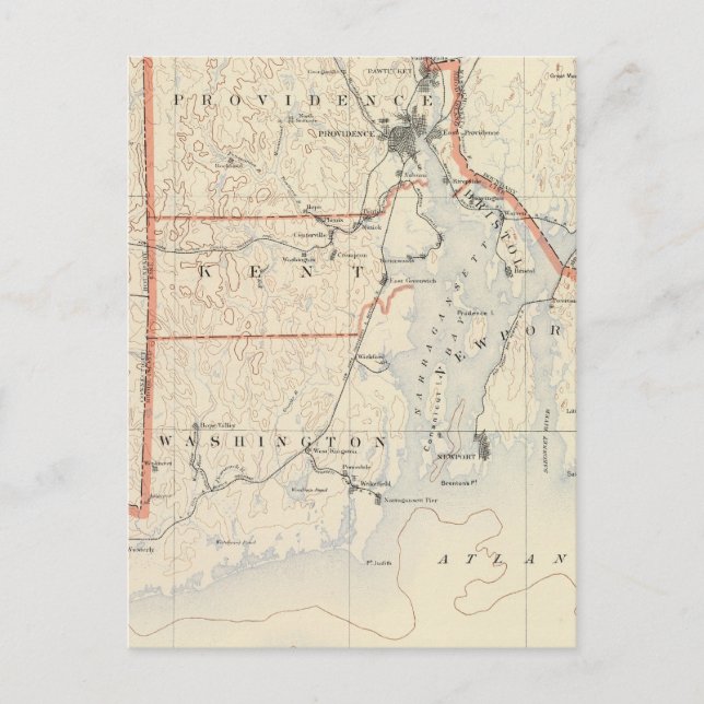 Postal Atlas 2 de Rhode Island (Anverso)