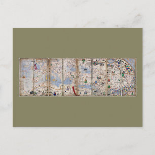 Postal Atlas Catalán de 8 paneles de Abraham Cresques (13