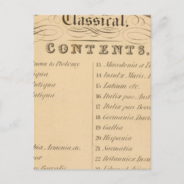 Postal Atlas de bibliotecas de Thomas (Anverso)