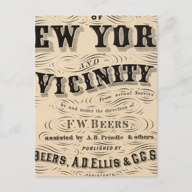 Postal Atlas de la página de títulos de Nueva York, vecin (Anverso)