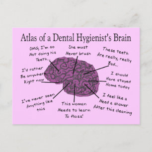 Postal Atlas del cerebro de un higienista dental