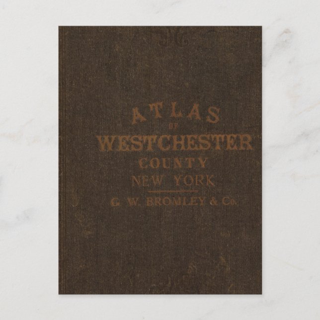 Postal Atlas del condado de Westchester, NY (Anverso)