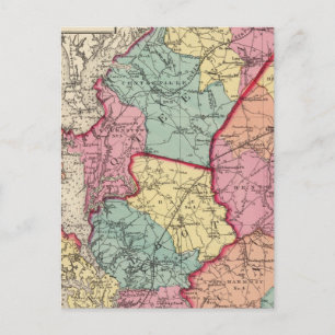 Postal Atlas topográficos de los condados de Maryland