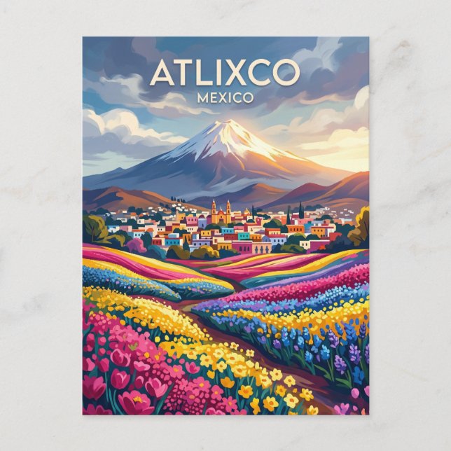 Postal Atlixco México (Anverso)