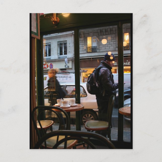 Postal Atmósfera parisina calle Rambuteau cerca de Beaubo (Anverso)