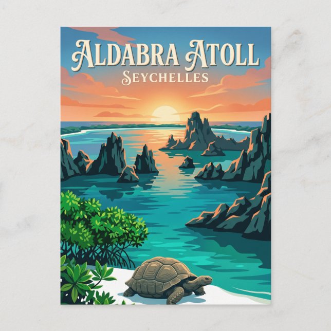 Postal Atolón de Aldabra Seychelles (Anverso)