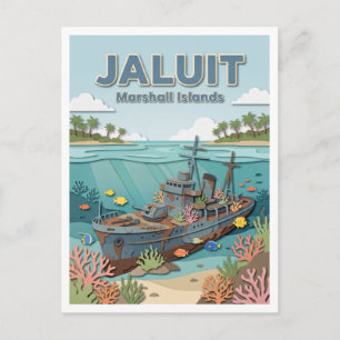 Postal Atolón Jaluit Naufragios de la Segunda Guerra Mund