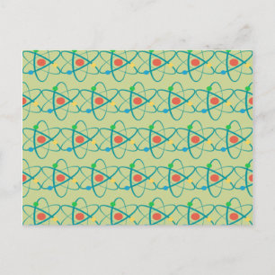 Postal Atom Retro Protones Neutrones Electrones Amante de