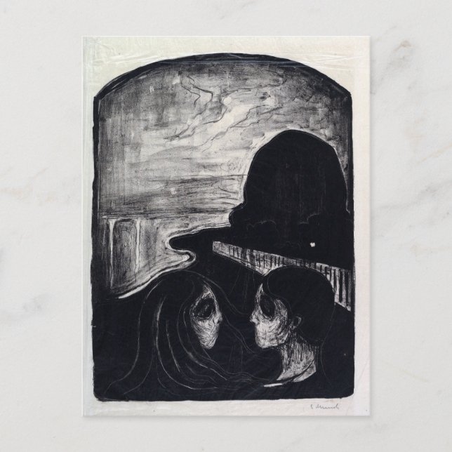 Postal Atracción de Edvard Munch I (Anverso)