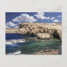 Postal Atracción De La Ventana De Azure En La Isla De Goz
