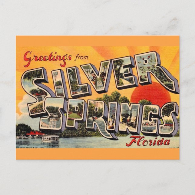 Postal Atracción Retro Silver Springs (Anverso)