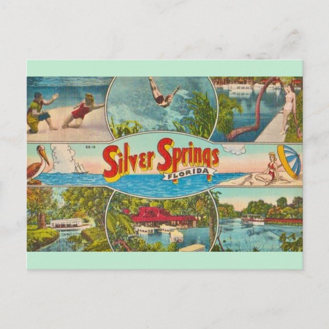 Postal Atracción Vintage Silver Springs (Anverso)