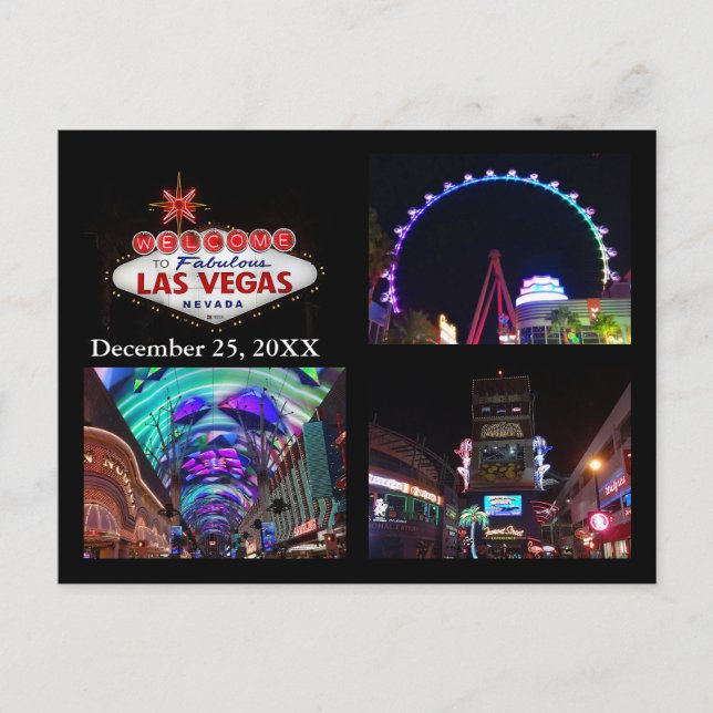 Postal Atracciones de Las Vegas #1 Postcard (Anverso)