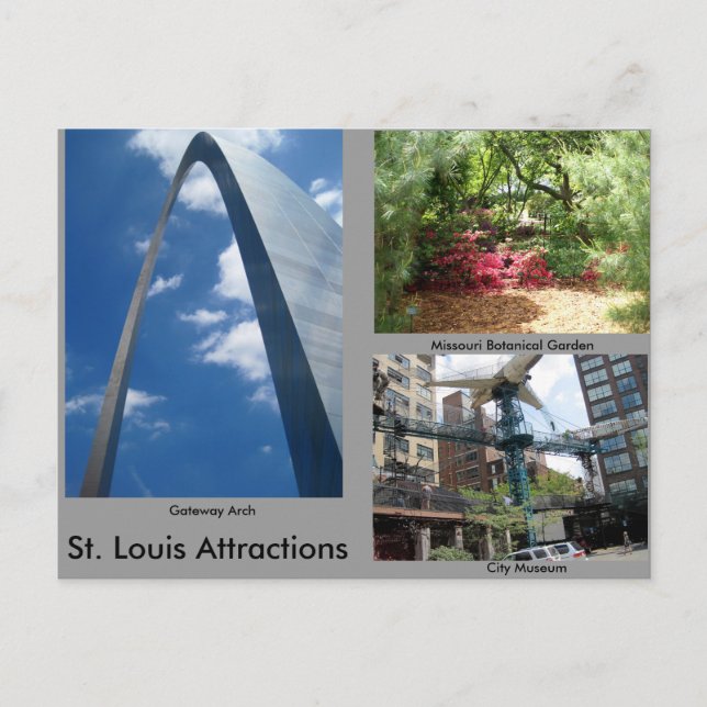 Postal Atracciones de St. Louis (Anverso)