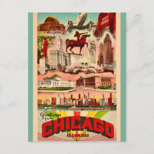 Postal Atracciones Retro Chicago 