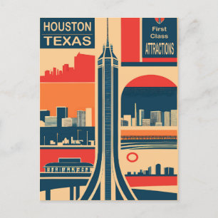 Postal Atracciones turísticas de Houston, Texas, Viajes