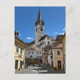 Postal Atractiva vista de Sibiu, Rumania en un