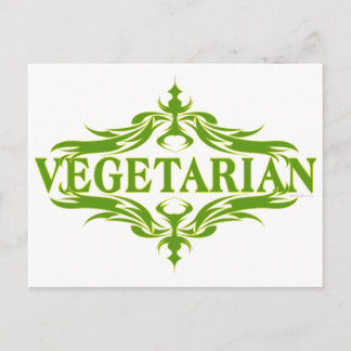 Postal Atractivo En Verde - Vegetario