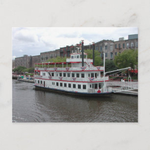 Postal Atrapado barco fluvial Savannah Georgia