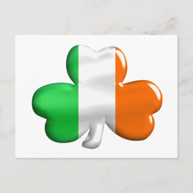 Postal Atrapado de bandera irlandesa (Anverso)