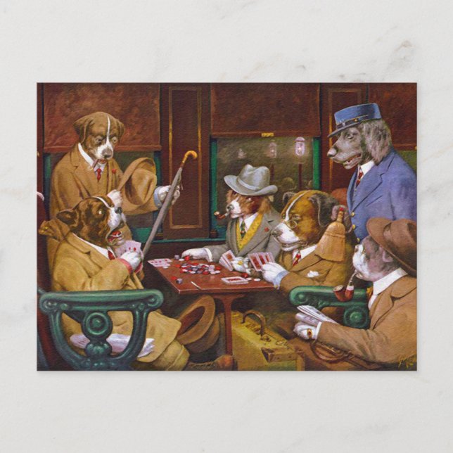 Postal ¡Atrapado! ("Su estación y cuatro ases") (Anverso)