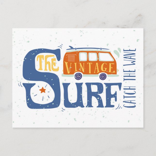 Postal Atrapar Al Poster De Olas (Anverso)