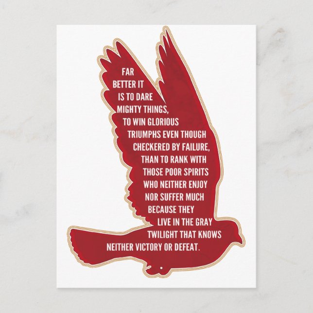 Postal Atrévete a cosas poderosas (Anverso)