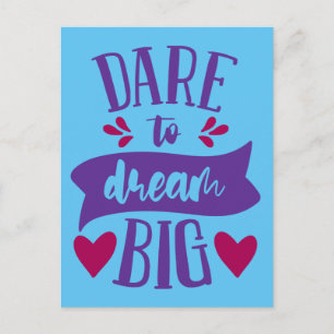 Postal Atrévete A Soñar Grande Inspirador Motivacional