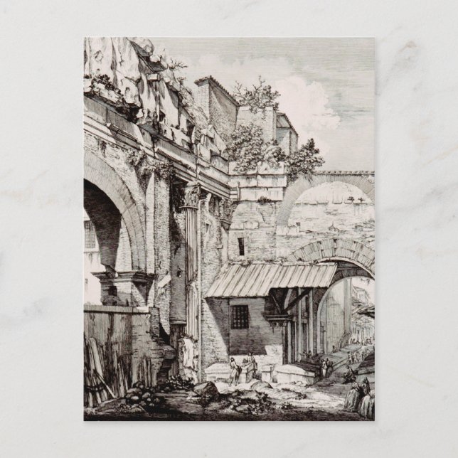 Postal Atrio del Portico de Octavia en Roma (Anverso)