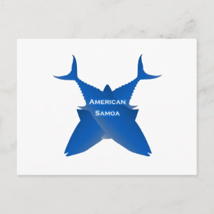 Postal Atún de Samoa Americana (azul)