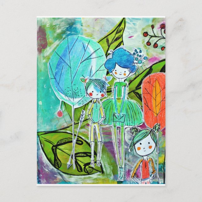 Postal Au jardin (Anverso)