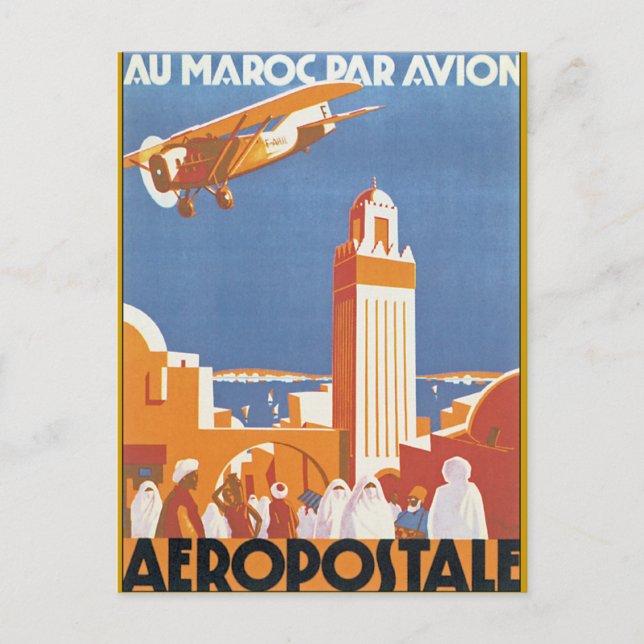 Postal Au Maroc Par Avion (Anverso)