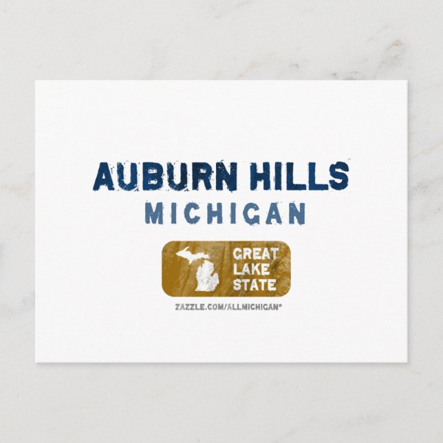 Postal Auburn Hills Michigan Great Lake State (Anverso)