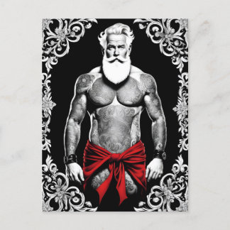 Postal Auch der Weihnachtsmann wünscht ein frohes Fest l