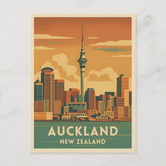 Postal Auckland New Zealand City (Anverso)