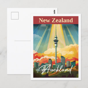 Postal Auckland New Zealand Vintage Famage Travel Place