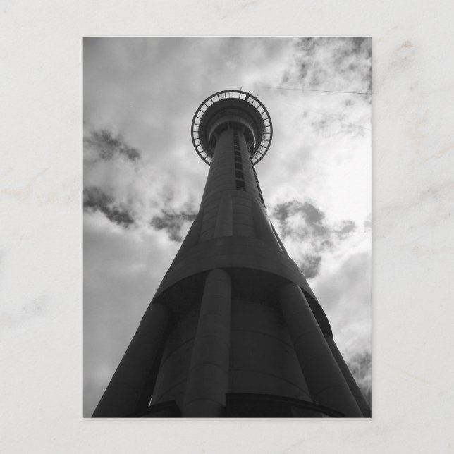 Postal Auckland NZ Sky BW (Anverso)