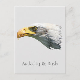Postal Audacia del águila calva y personalizable de fiebr