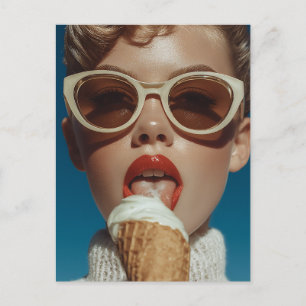 Postal Audaz Estilo De Helado De Verano