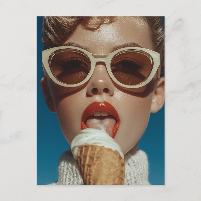 Postal Audaz Estilo De Helado De Verano (Anverso)