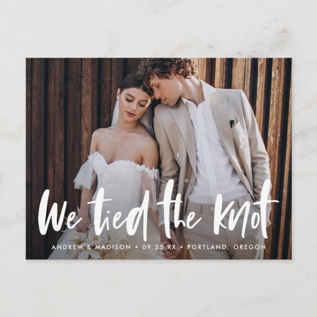 Postal Audaz Foto De Guión De Pincel Que Amarramos El Kno (Anverso)