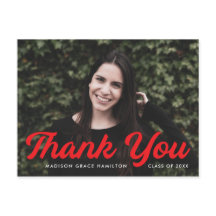 Audaz Graduación de Foto de Guión Rojo Gracias