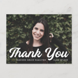 Postal Audaz Graduación de Foto Script Gracias
