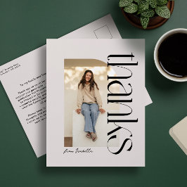 Postal Audaz graduación moderna de una foto gracias