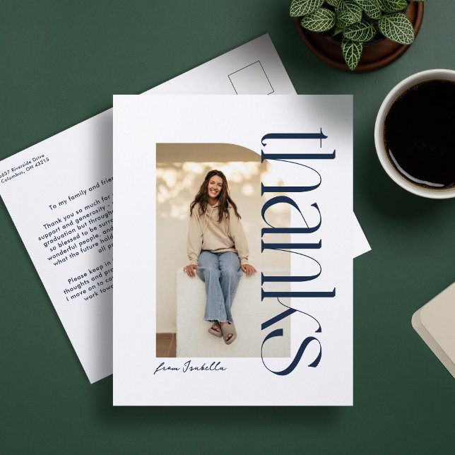 Postal Audaz graduación moderna de una marina fotográfica (Subido por el creador)